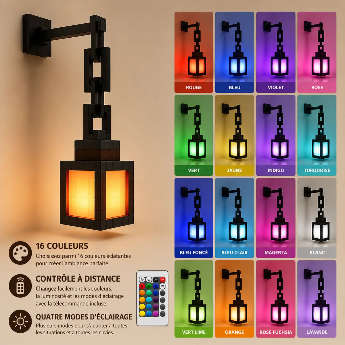 Veilleuse LED Pixel Art Rechargeable - Arcade | Cocon de Lune