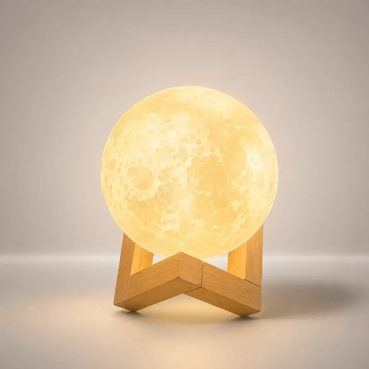 Lampe de Chevet en Bois - Bois de Lune | Cocon de Lune 12 cm - 16 Couleurs