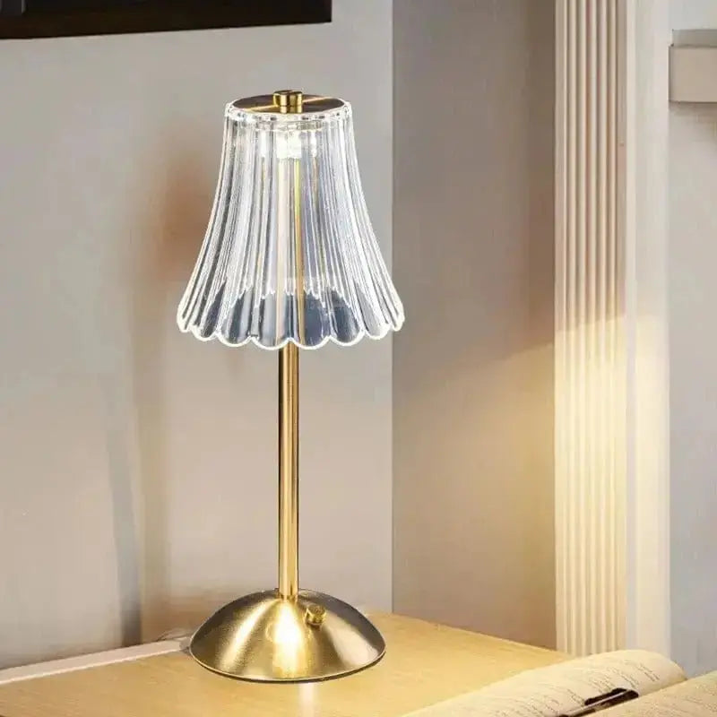 Lampe de Chevet Vintage - Cristal dorée - Cocon de Lune