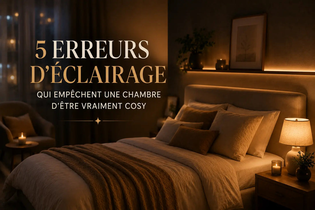 5 erreurs d’éclairage qui empêchent une chambre d’être vraiment cosy