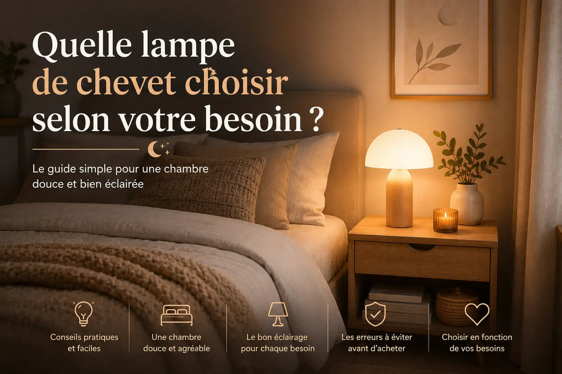 Quelle lampe de chevet choisir selon votre besoin ? Le guide simple pour une chambre douce et bien éclairée