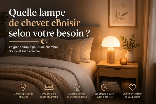 Quelle lampe de chevet choisir selon votre besoin ? Le guide simple pour une chambre douce et bien éclairée