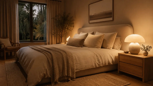 Lampe de chevet champignon dans la chambre