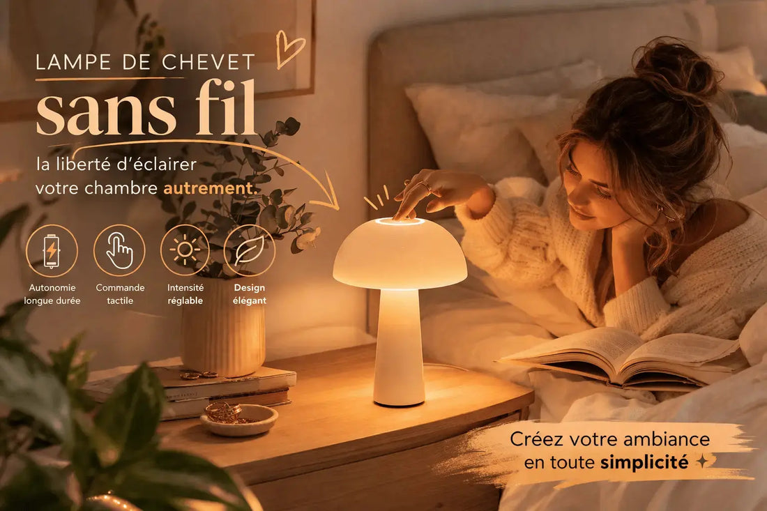 Lampe de chevet sans fil : pourquoi l’adopter dans une chambre ? - Cocon de Lune