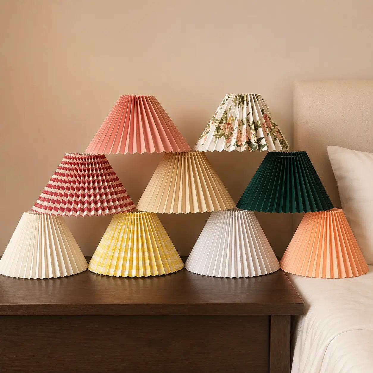 Abat-jour Plissé Lavable pour Lampe et Suspension - Plissa | Cocon de Lune
