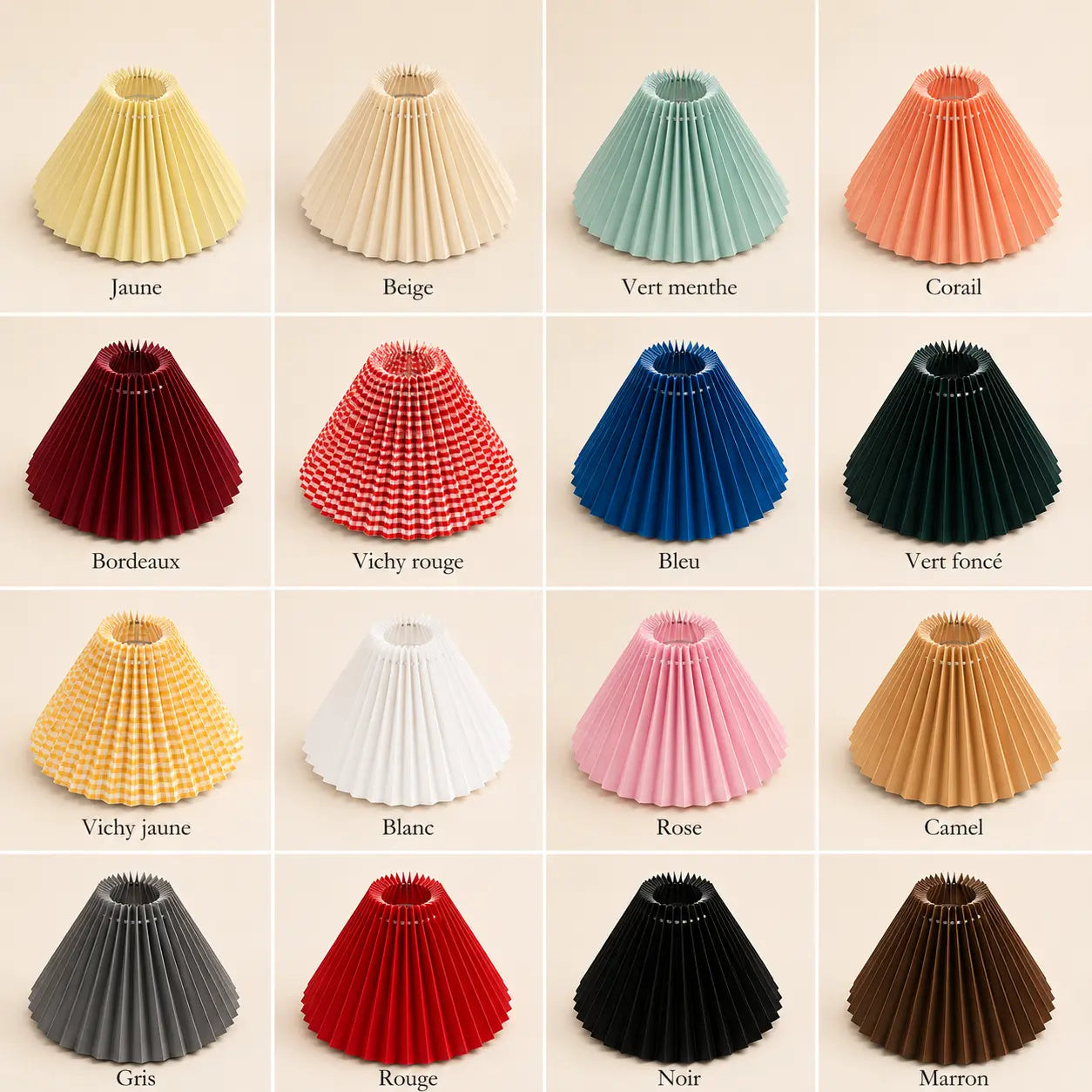 Abat-jour Plissé Lavable pour Lampe et Suspension - Plissa | Cocon de Lune