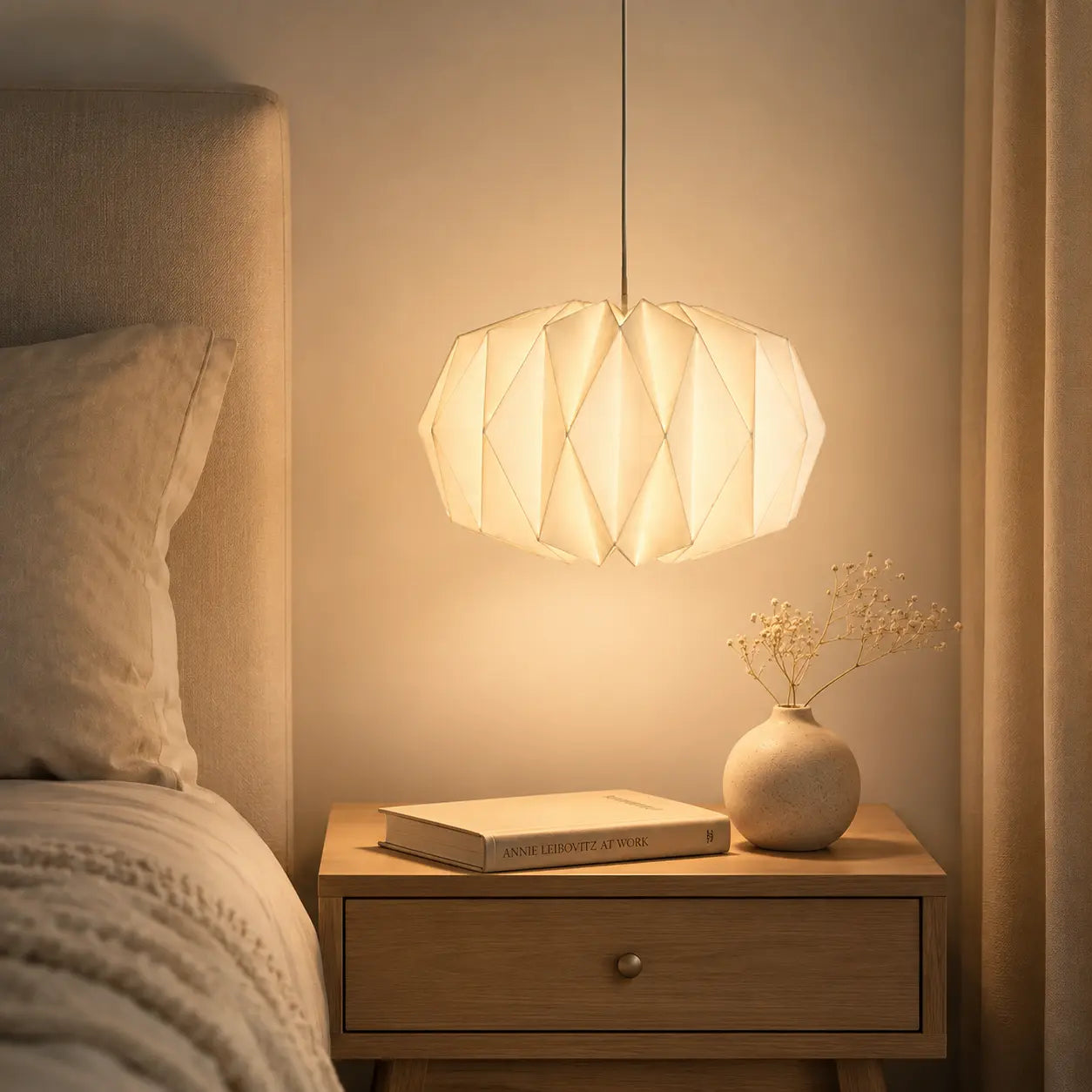 Abat-jour Origami en Papier pour Suspension - Papyra | Cocon de Lune