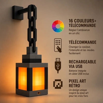 Veilleuse LED Pixel Art Rechargeable - Arcade | Cocon de Lune