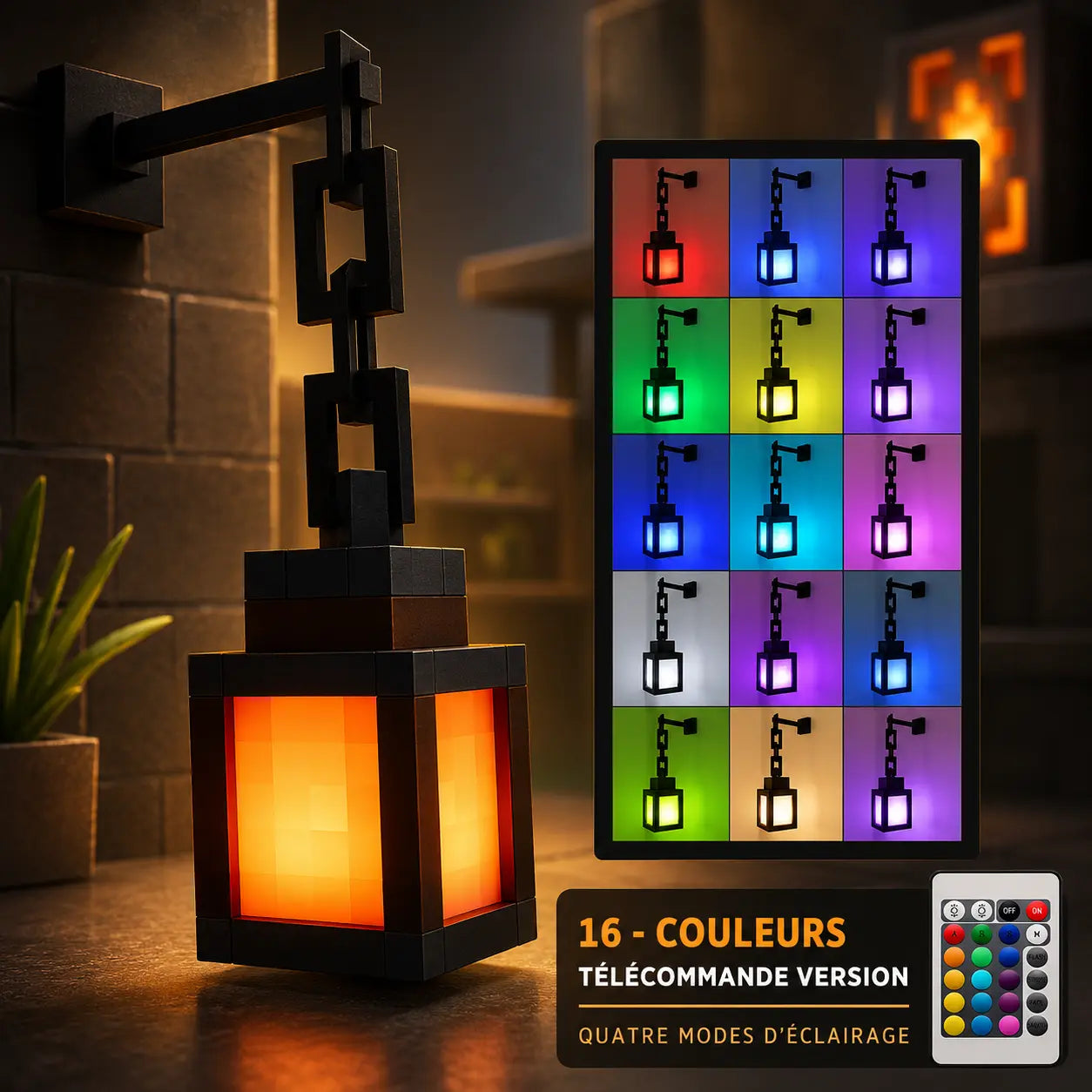 Veilleuse LED Pixel Art Rechargeable - Arcade | Cocon de Lune