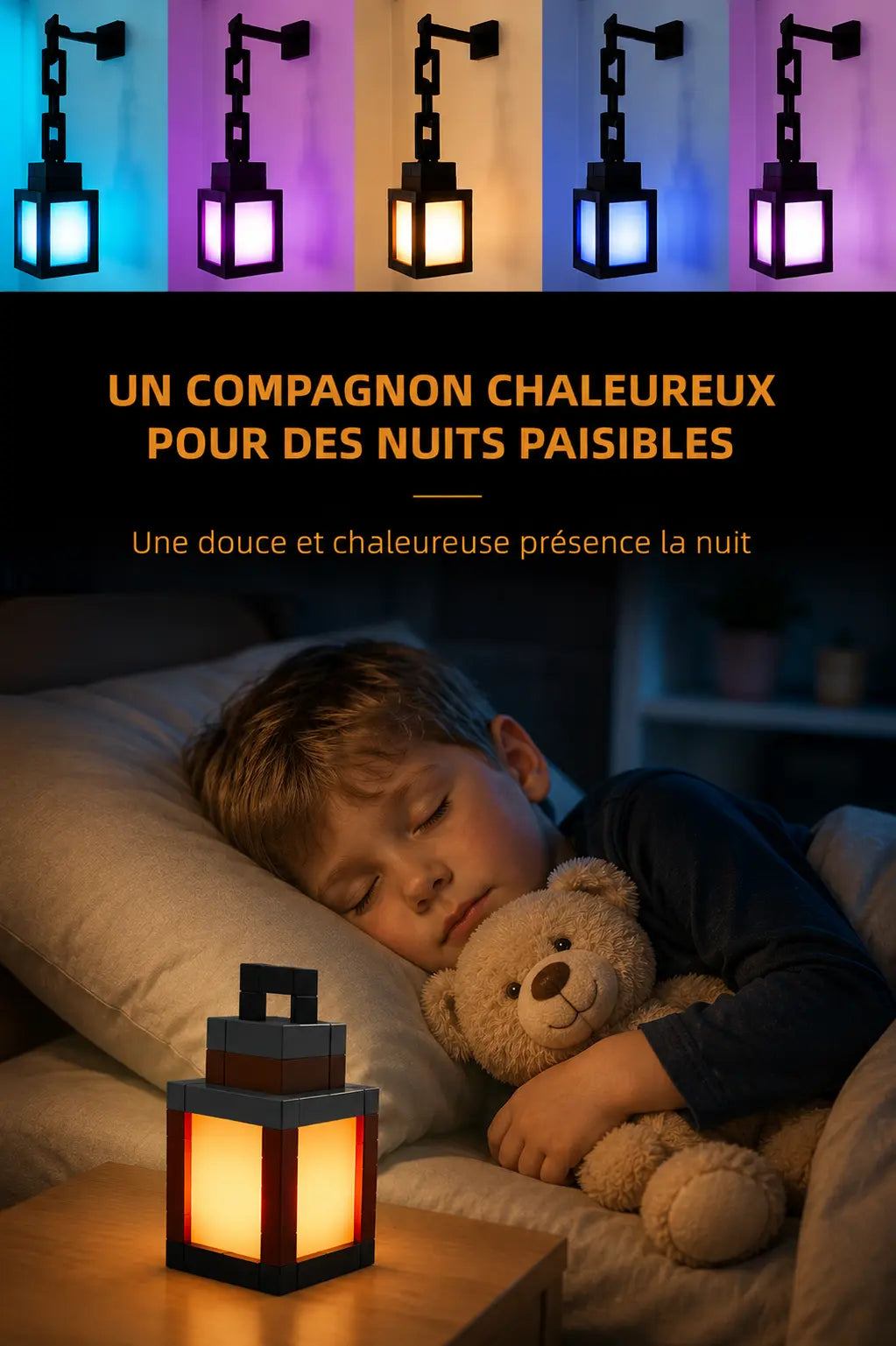 Veilleuse LED Pixel Art Rechargeable - Arcade | Cocon de Lune
