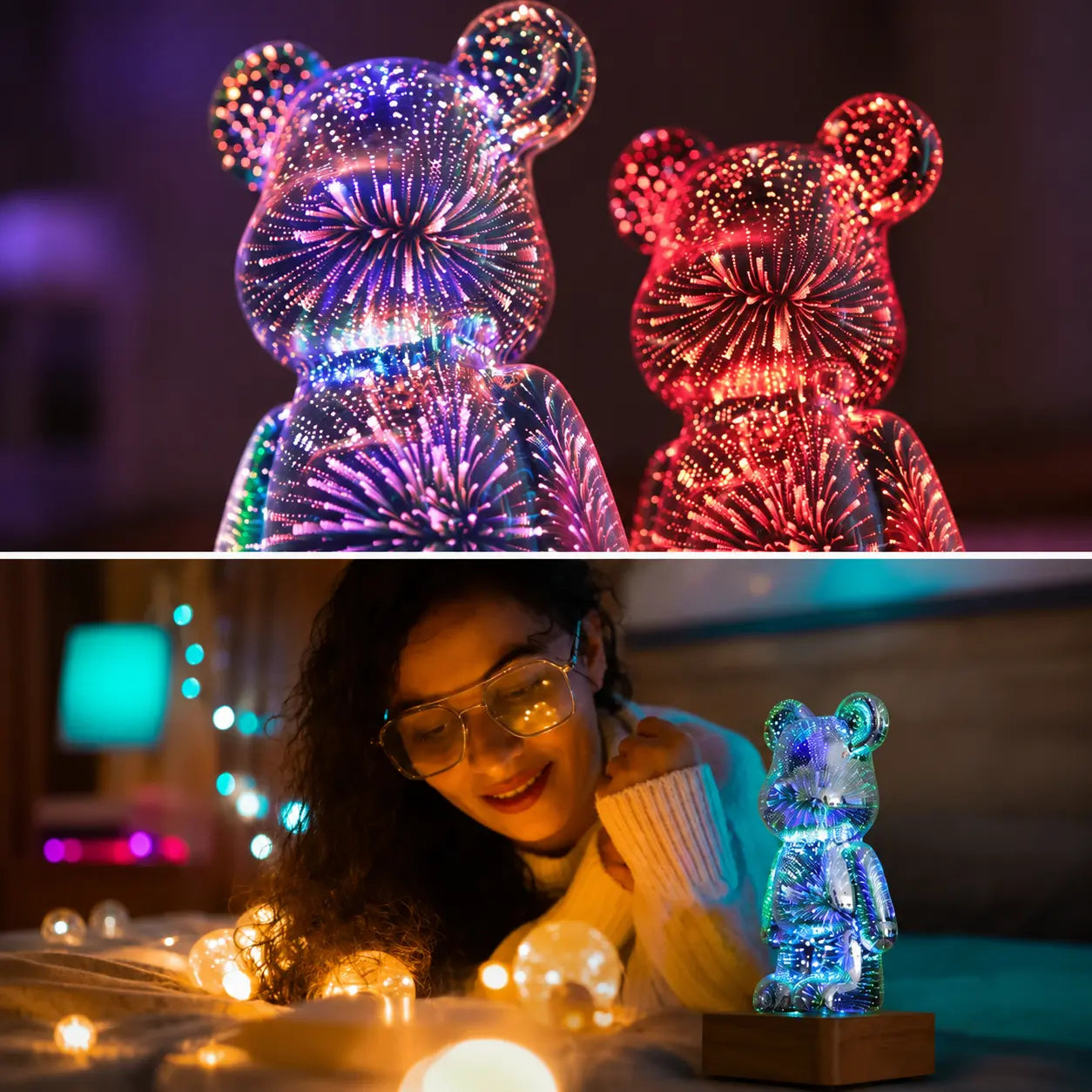 Veilleuse Ourson Feu d'Artifice USB - BearSpark | Cocon de Lune