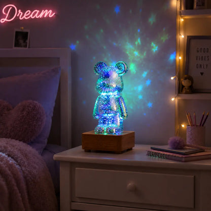 Veilleuse Ourson Feu d'Artifice USB - BearSpark | Cocon de Lune