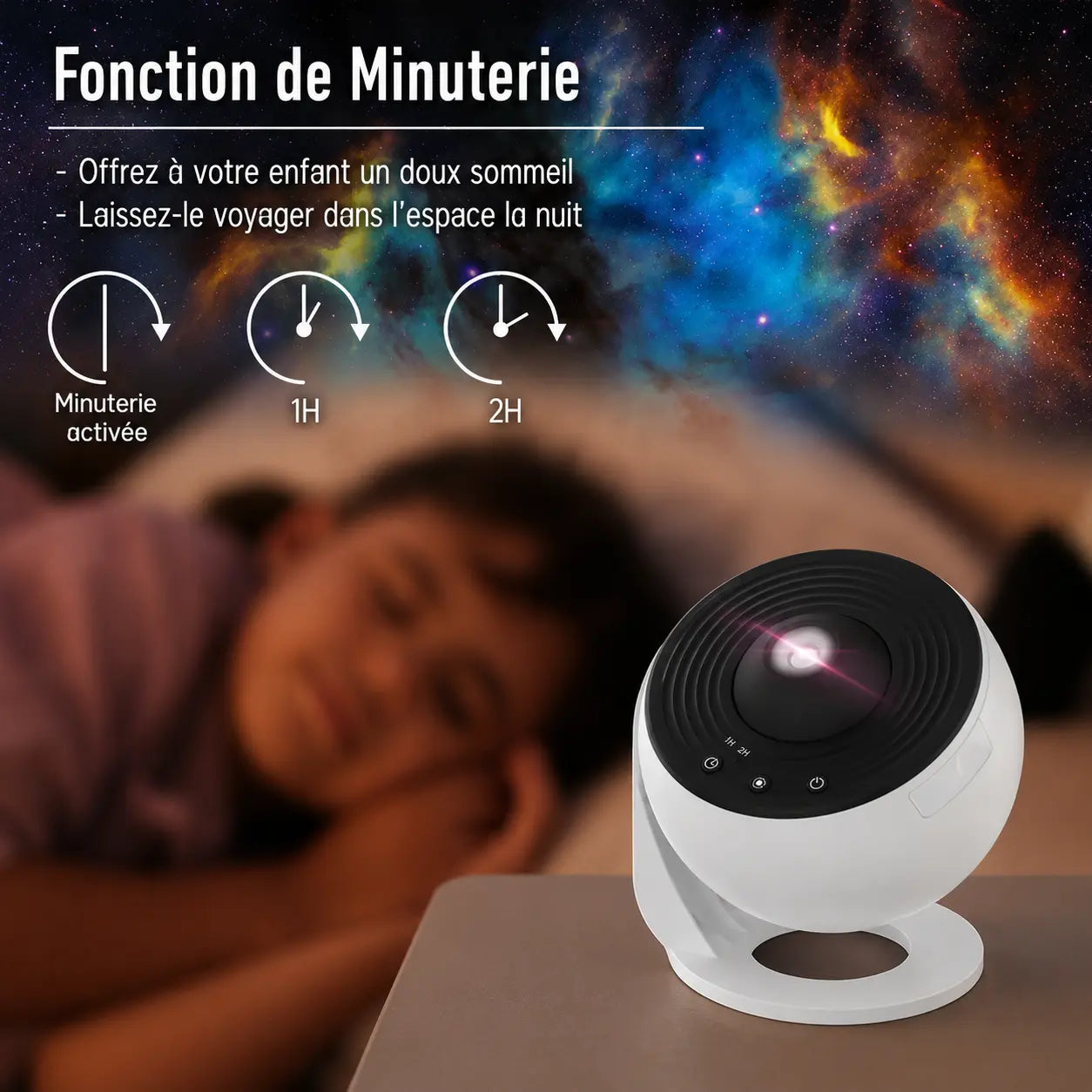 Veilleuse Projecteur Galaxie HD 12 en 1 - NovaCiel | Cocon de Lune