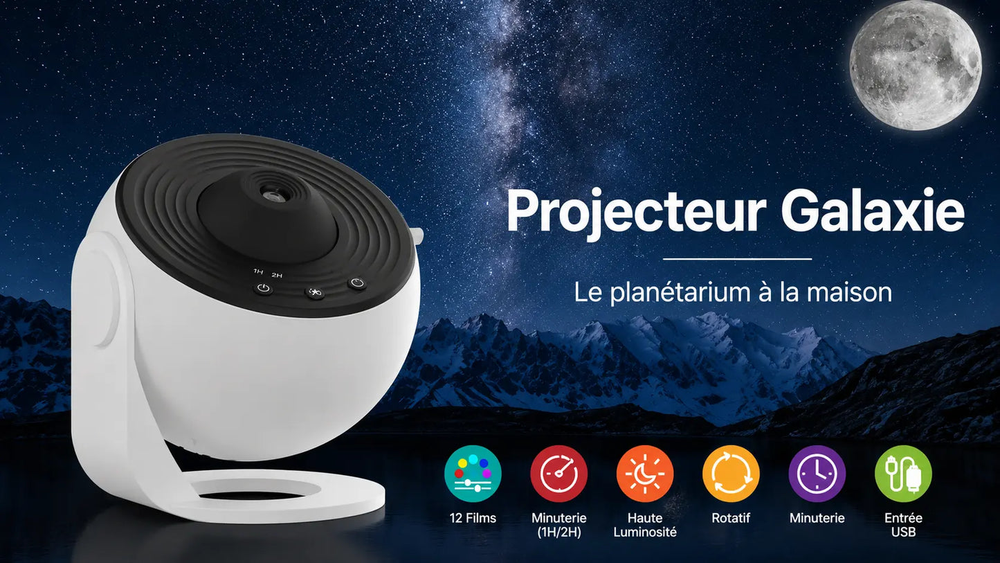 Veilleuse Projecteur Galaxie HD 12 en 1 - NovaCiel | Cocon de Lune