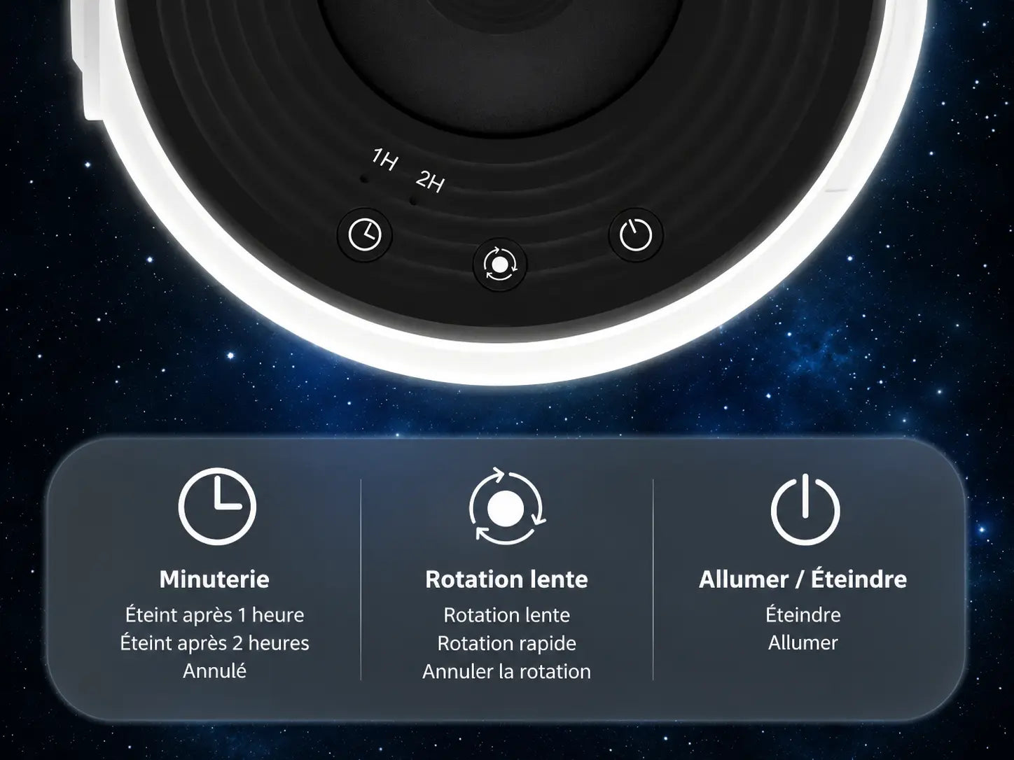 Veilleuse Projecteur Galaxie HD 12 en 1 - NovaCiel | Cocon de Lune
