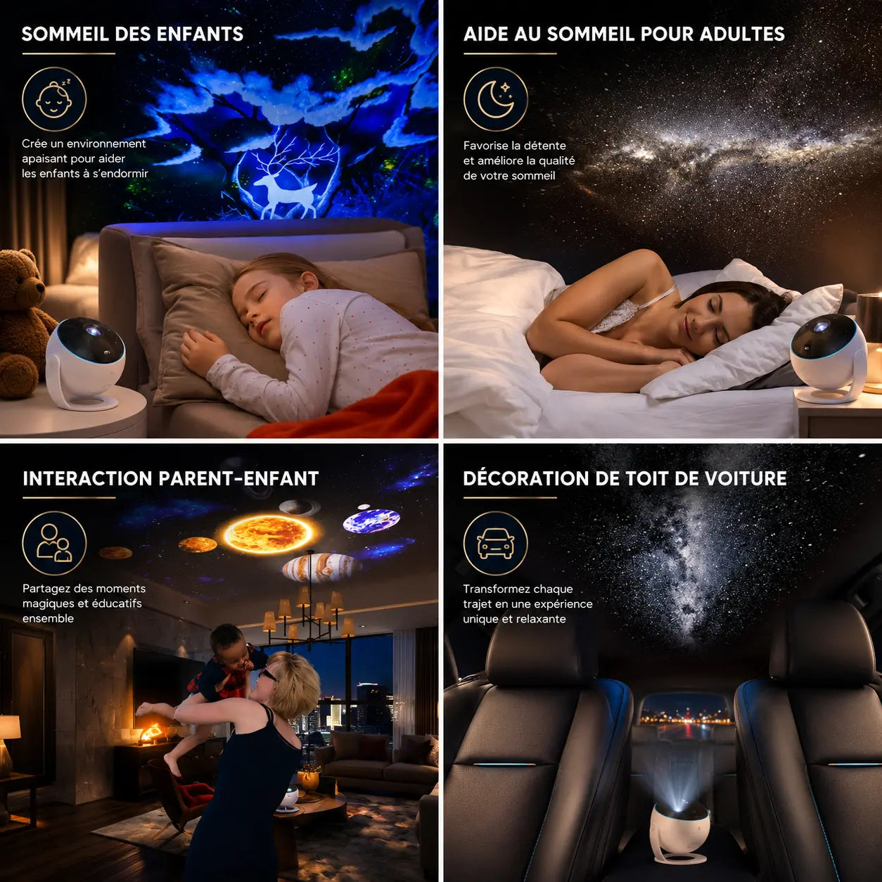 Veilleuse Projecteur Galaxie HD 12 en 1 - NovaCiel | Cocon de Lune