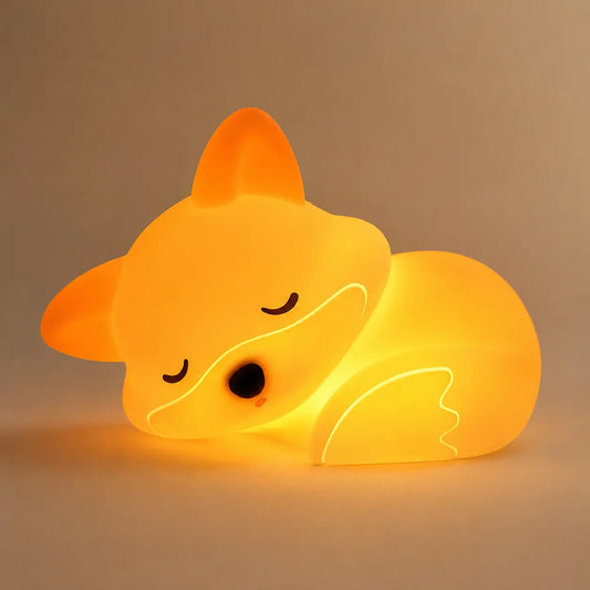 Veilleuse Renard Silicone Tactile - Câlin | Cocon de Lune