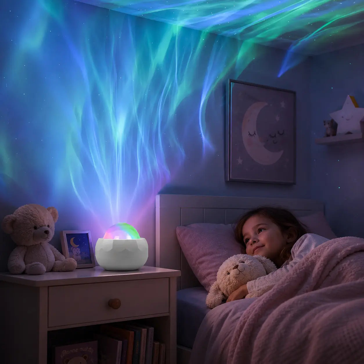 Veilleuse Projecteur Aurore Boréale 3 Effets - NordLight | Cocon de Lune