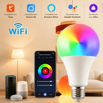 Ampoule Connectée WiFi E27 RGB - Aura | Cocon de Lune