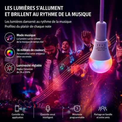 Ampoule Connectée WiFi E27 RGB - Aura | Cocon de Lune