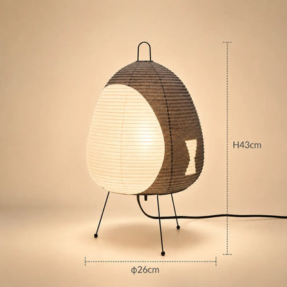 Lampe de Chevet Japonaise en Papier de Riz Trépied - Andon | Cocon de Lune