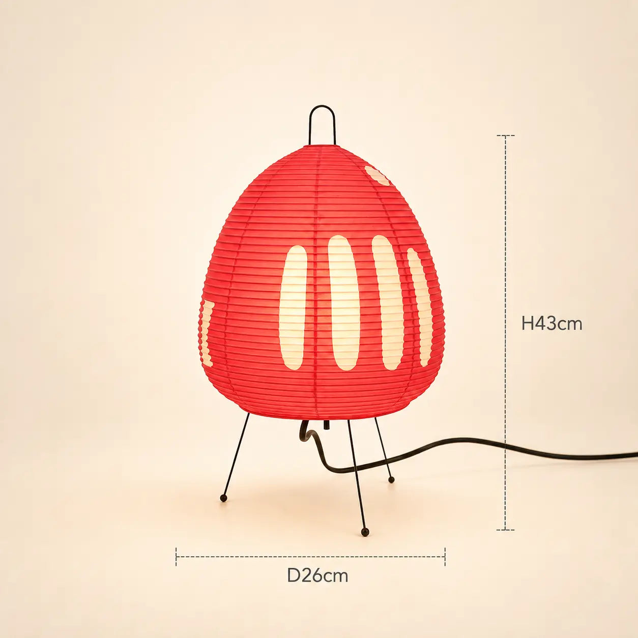 Lampe de Chevet Japonaise en Papier de Riz Trépied - Andon | Cocon de Lune