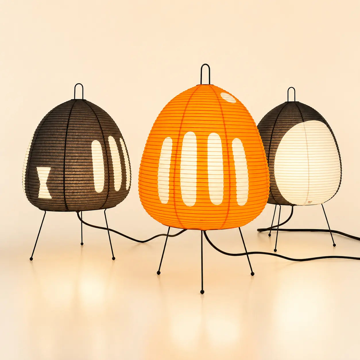 Lampe de Chevet Japonaise en Papier de Riz Trépied - Andon | Cocon de Lune