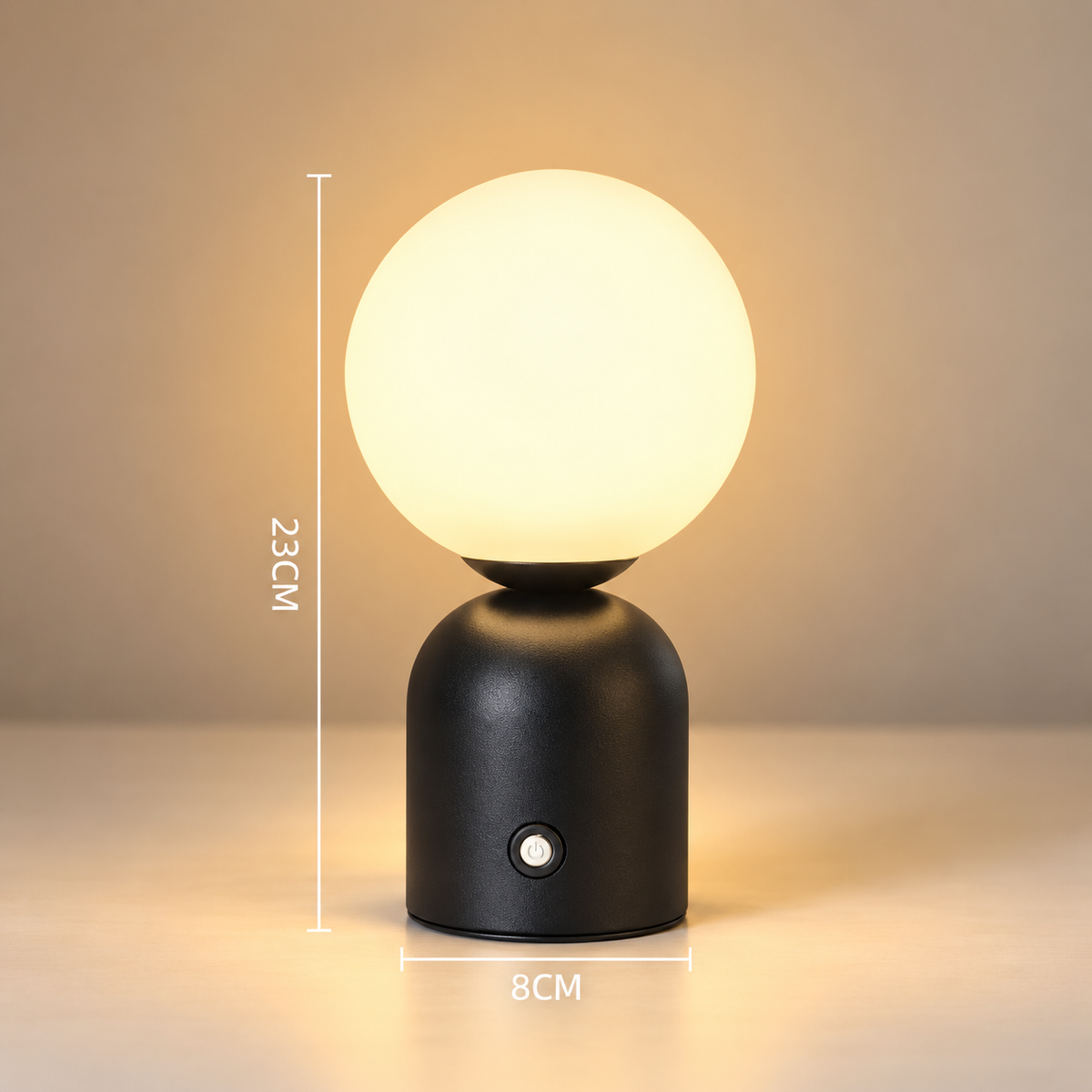 Lampe de Chevet Globe Rechargeable - Perle | Cocon de Lune