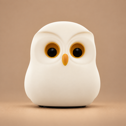 Veilleuse Hibou Tactile Silicone - CalmMoon | Cocon de Lune