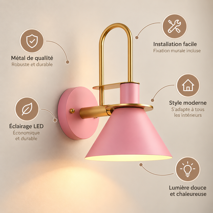 Lampe de Chevet Murale Colorée - LumiWall
