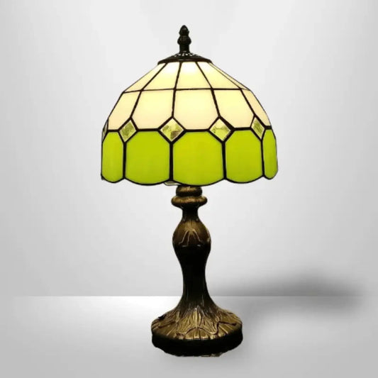Lampe de Chevet Tiffany Cocooning - AmberRetroSoft Vert | Cocon de Lune