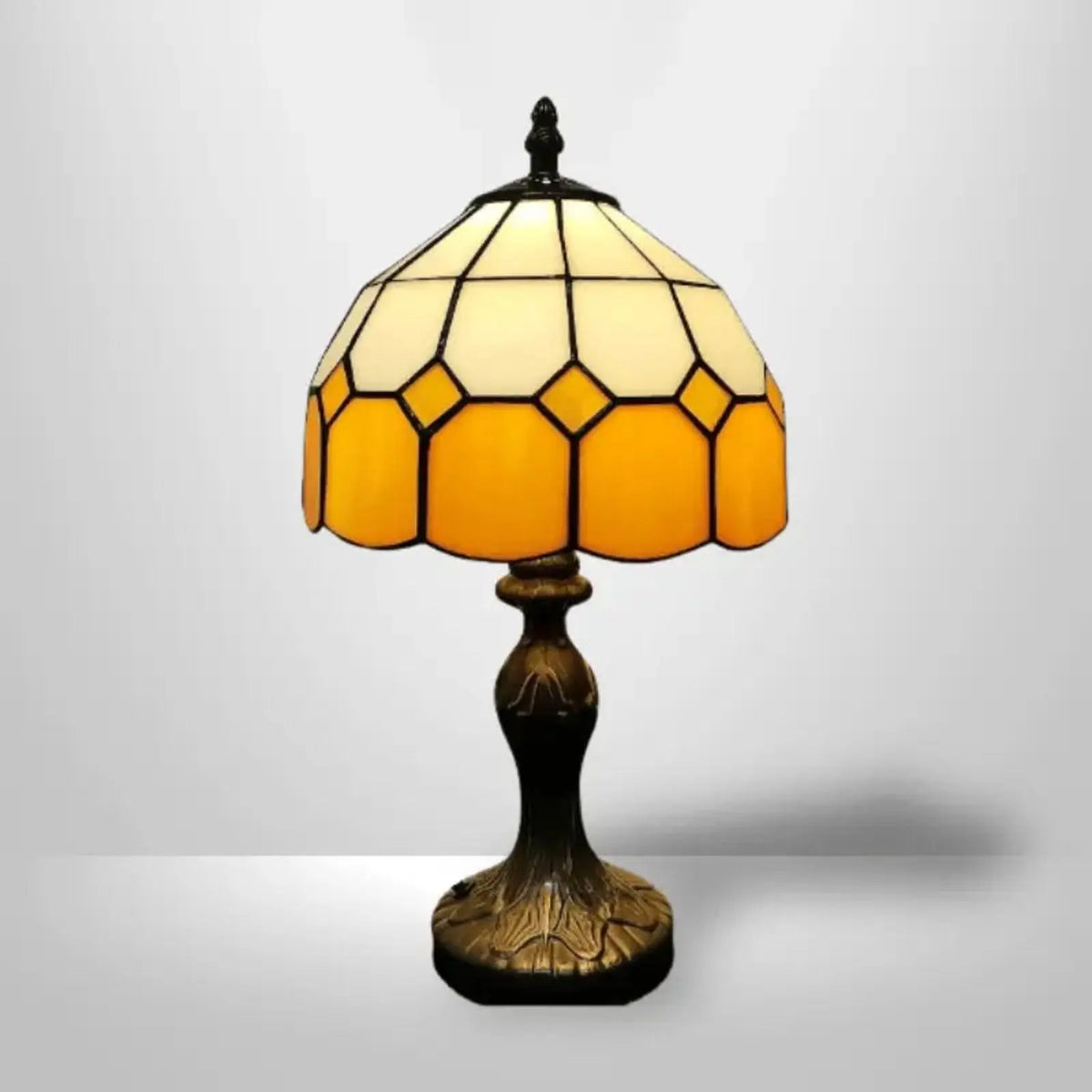 Lampe de Chevet Tiffany Cocooning - AmberRetroSoft Orange | Cocon de Lune