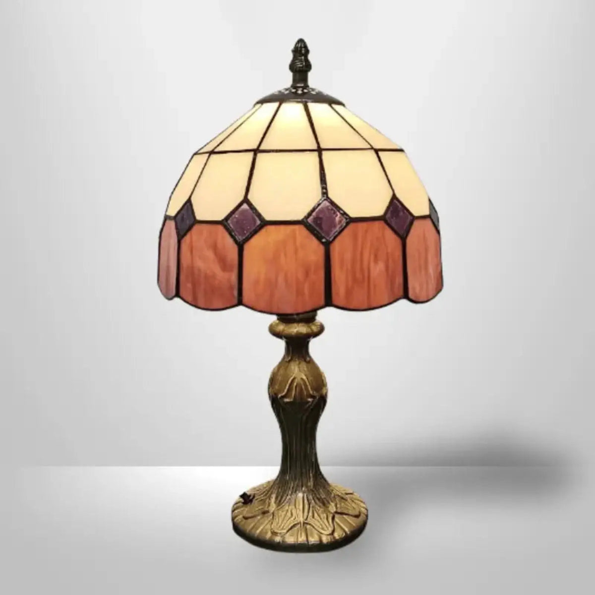 Lampe de Chevet Tiffany Cocooning - AmberRetroSoft Violet | Cocon de Lune