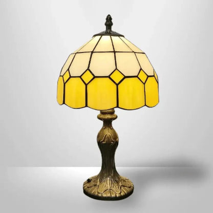 Lampe de Chevet Tiffany Cocooning - AmberRetroSoft Jaune | Cocon de Lune