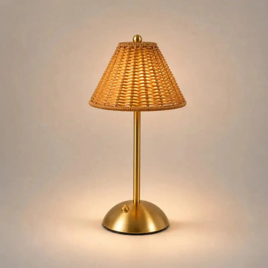 Lampe d’ambiance en rotin rechargeable - Bali Marron | Cocon de Lune
