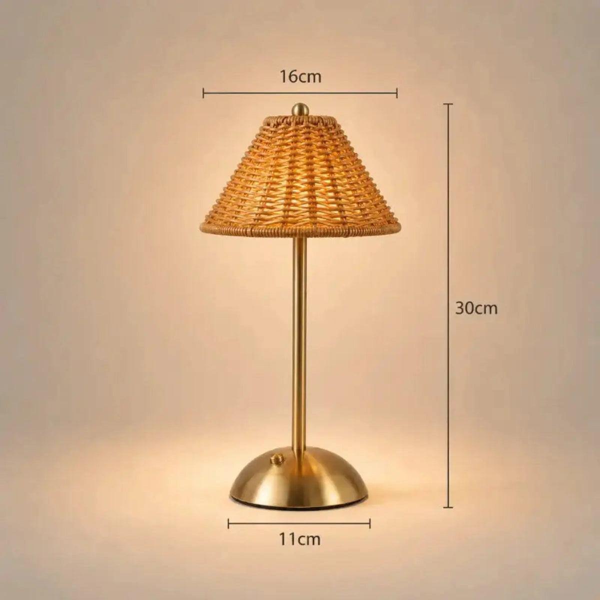 Lampe d’ambiance en rotin rechargeable - Bali | Cocon de Lune