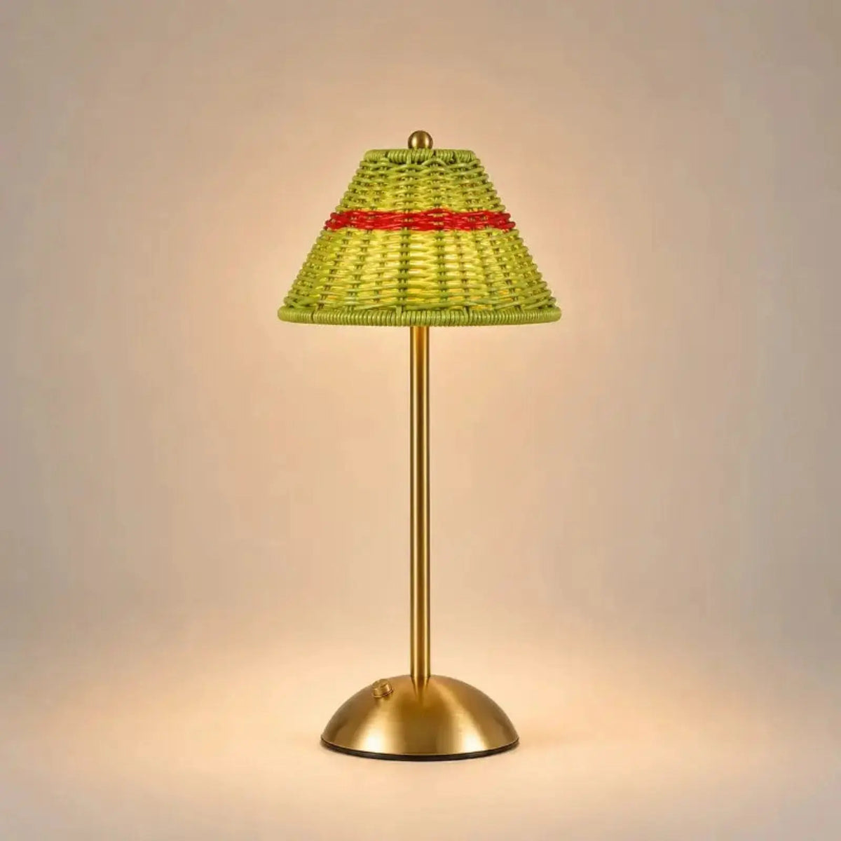Lampe d’ambiance en rotin rechargeable - Bali Vert | Cocon de Lune