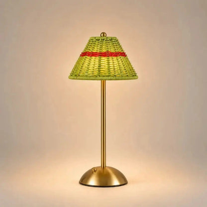 Lampe d’ambiance en rotin rechargeable - Bali Vert | Cocon de Lune