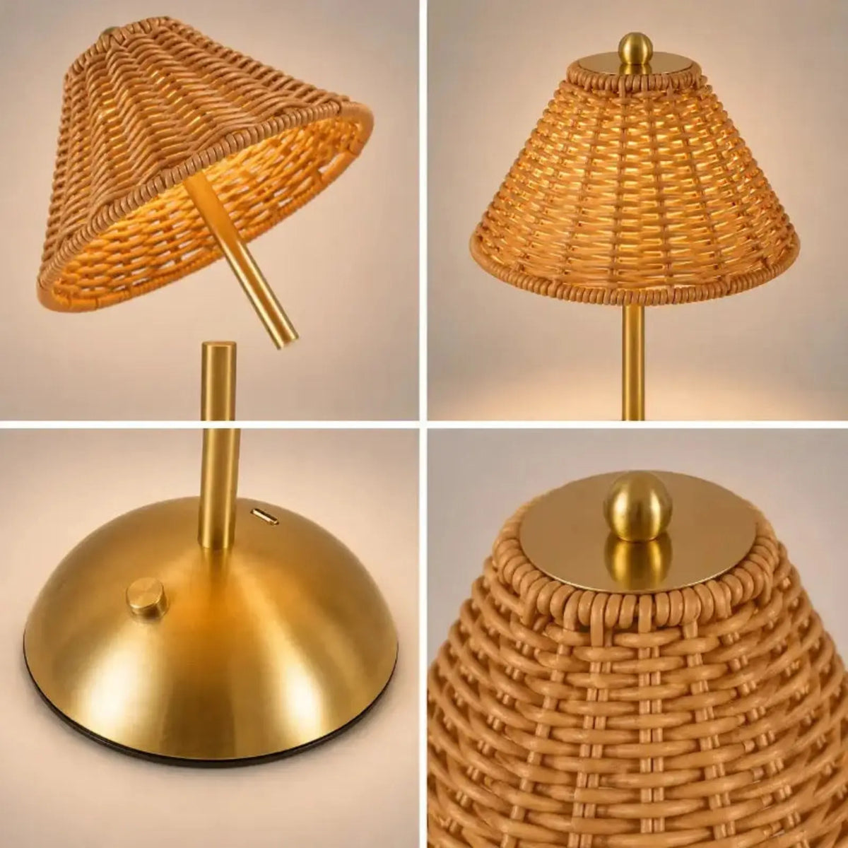 Lampe d’ambiance en rotin rechargeable - Bali | Cocon de Lune