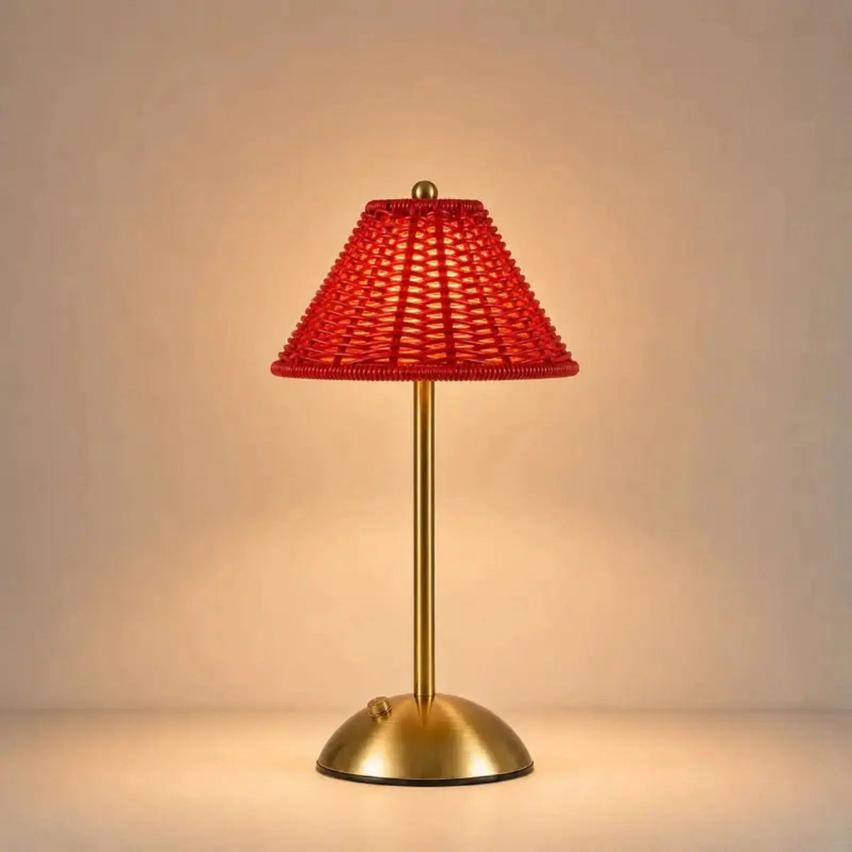 Lampe d’ambiance en rotin rechargeable - Bali Rouge | Cocon de Lune