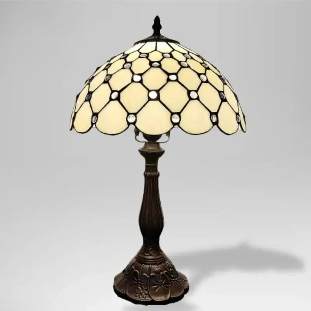 Lampe de Chevet Vitrail Cocooning - ÉpoqueSoft Ivoire | Cocon de Lune