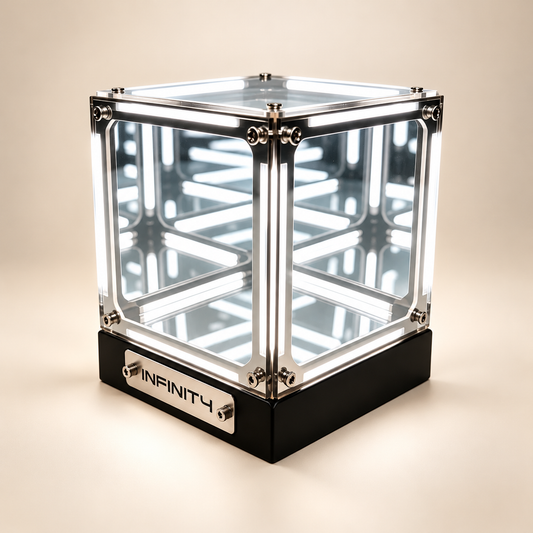 Lampe Cube Miroir Infini Rechargeable - Infinity | Cocon de Lune - Blanc froid