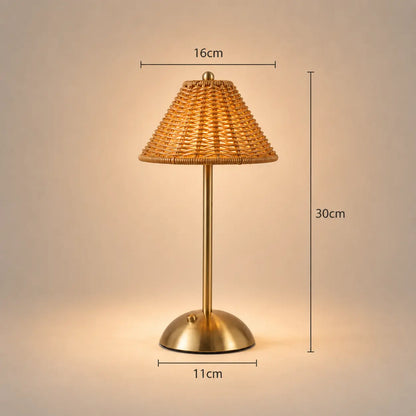 Lampe d'Ambiance en Rotin Rechargeable | Cocon de Lune