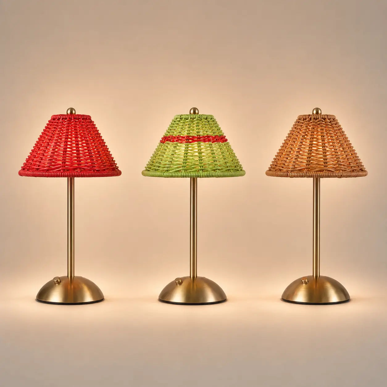 Lampe d'Ambiance en Rotin Rechargeable | Cocon de Lune