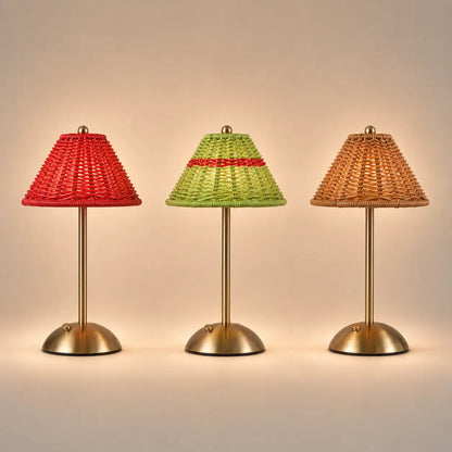 Lampe d'Ambiance en Rotin Rechargeable | Cocon de Lune