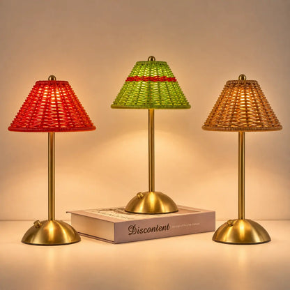 Lampe d'Ambiance en Rotin Rechargeable | Cocon de Lune