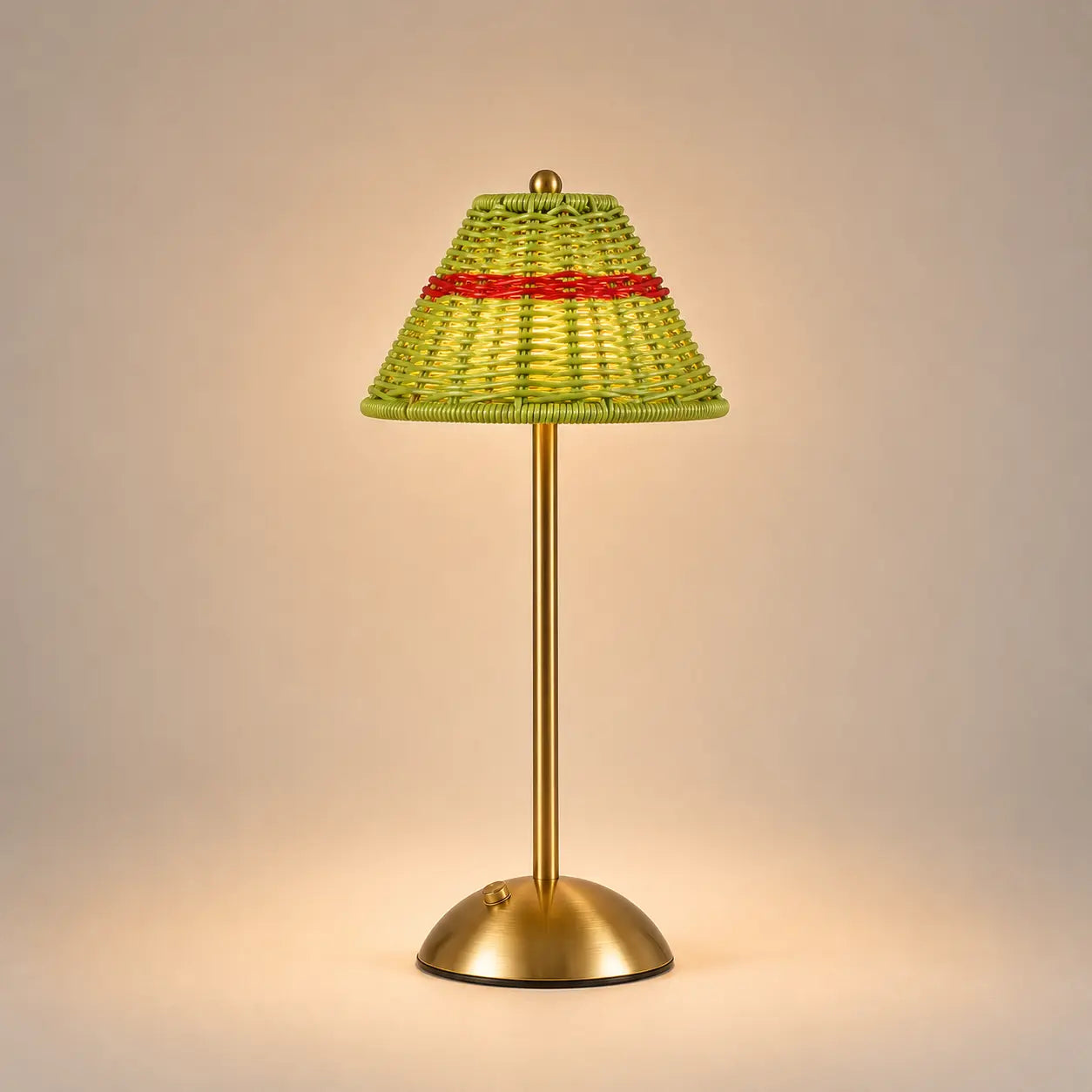 Lampe d'Ambiance en Rotin Rechargeable | Cocon de Lune Vert