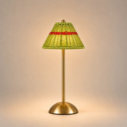 Lampe d'Ambiance en Rotin Rechargeable | Cocon de Lune Vert