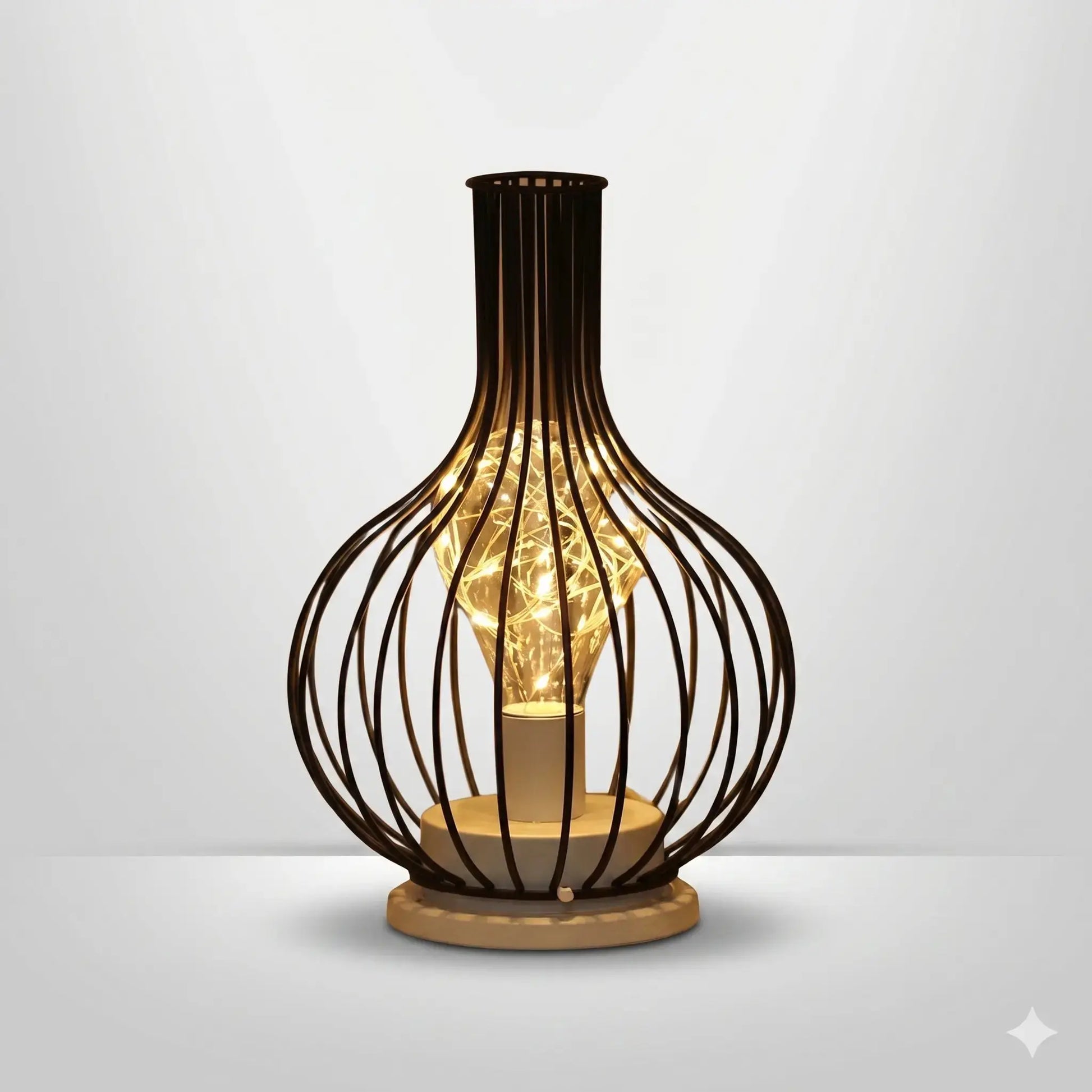 Lampe de Chevet à Pile Industrielle - BlackSteel | Cocon de Lune Bouteille