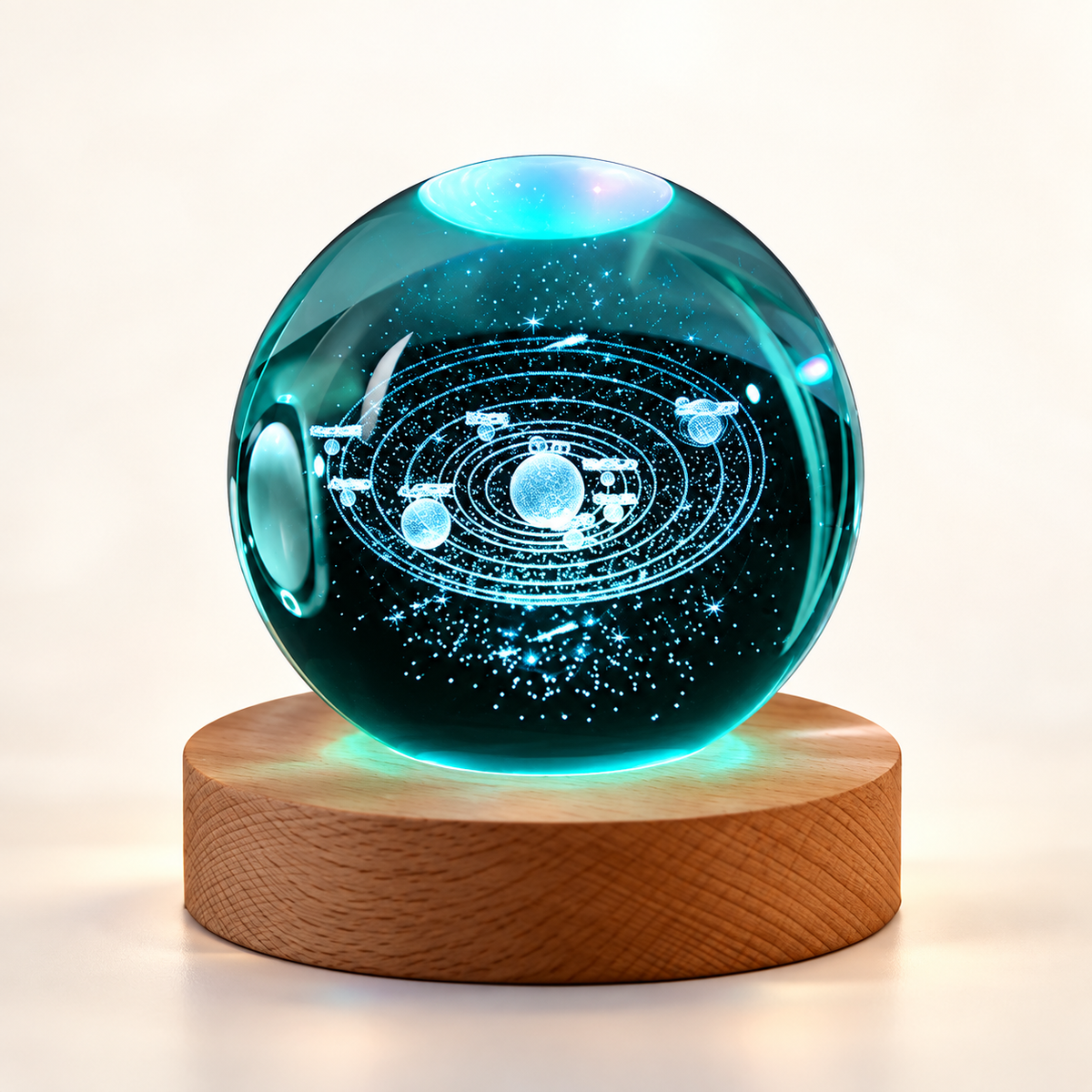 Lampe de Chevet Ado Motif Céleste - Galaxy | Cocon de Lune - Système Solaire